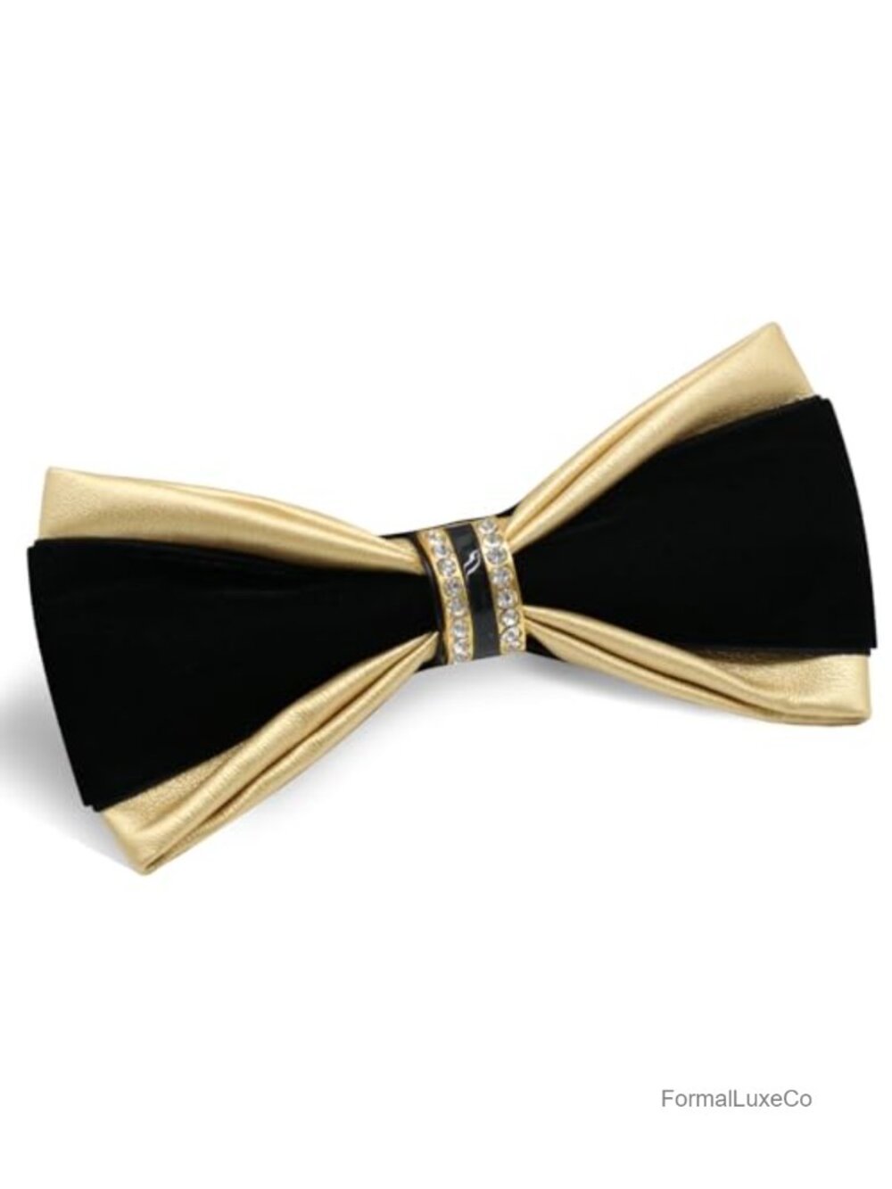 Men's PU Velvet Rhinestone Bow Tie Pre-Tied Wedding Formal